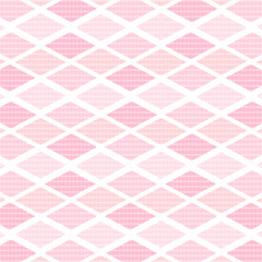 正方形の背景　ひし形　チェック柄　ピンク