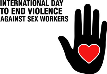 Support international day to end violence against sex workers with this powerful image of a hand and heart