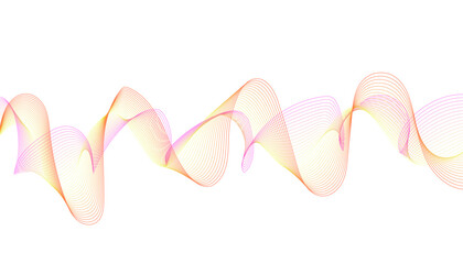 Warm abstract waveform, summer wave pattern, light trail graphic,