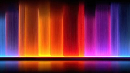 Vibrant Light Spectacle: A mesmerizing display of radiant color and illumination, showcasing a spectrum of bold hues and dynamic reflections, perfect for adding energy to any design.