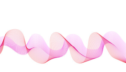Abstract, smooth pink wave background, dimensional, overlapping ribbon wave pattern.