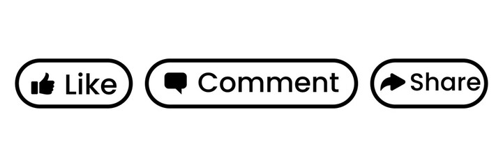 Like, comment, share, Like Comment Share PNG File