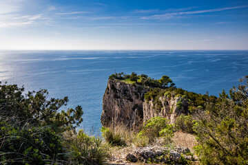 Gaeta, Latina, Lazio, Italy. Mount Orlando, which sits above the ancient medieval city, offers spectacular sea views and numerous archaeological remains.