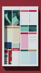 blank planner for a diary  AI generated