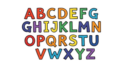 Colorful Alphabet Display Learn the ABCs with Bright, Playful Letters for Educational Fun