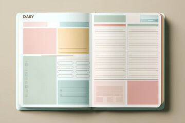 blank planner for a diary  AI generated