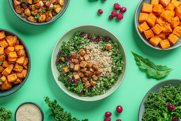 Balanced Holiday Bowl with Quinoa and Tofu