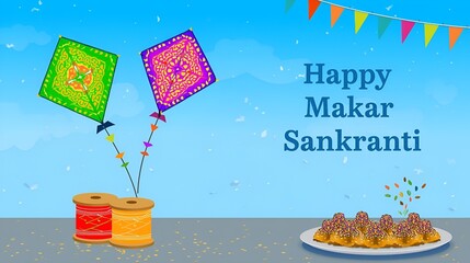 Happy Makar Sankranti. Poster, Makar Sankranti. Poster, Banner, Story,