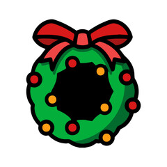 A clean and festive Christmas icon (gift or bell), designed as a scalable EPS/AI vector for holiday branding, winter graphics, and New Year celebrations.