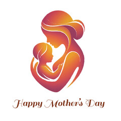 Mother and baby logo vector symbol