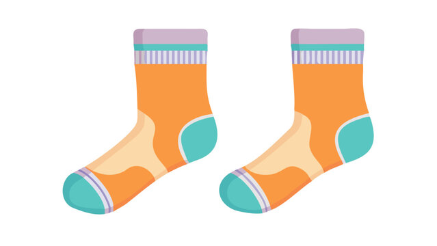Mockup of pair of socks with customizable logo design and customizable background. - Powered by Adobe