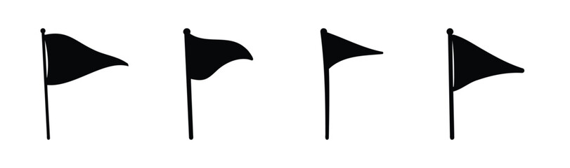 Black pennant flag icons for location, goal, and marking