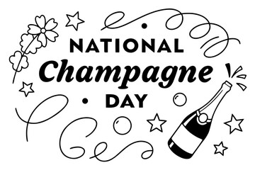 NATIONAL CHAMPAGNE DAY vector illustration