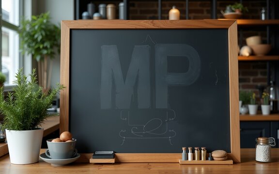 service concept with business elements on blackboard. High quality