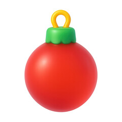 PNG Festive red Christmas ornament design.