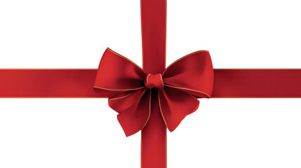 Christmas card, red, bow, simple, vector, white background