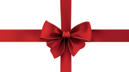 Christmas card, red, bow, simple, vector, white background