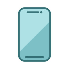 Smartphone Icon in Blue – Vector on Transparent Background
