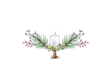 Green and Cream Handcrafted Blank Greetings Christmas