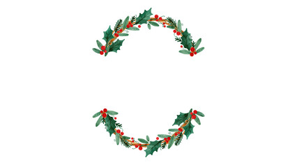 Green and Cream Handcrafted Blank Greetings Christmas