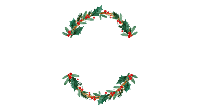 Green and Cream Handcrafted Blank Greetings Christmas