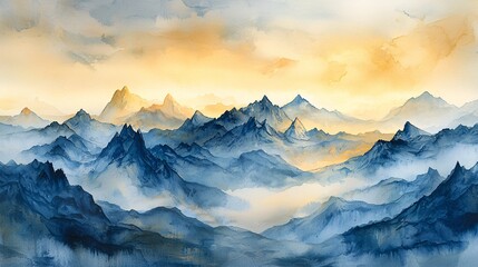 Ink landscape painting