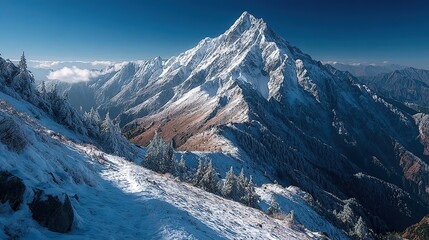 snow covered mountains