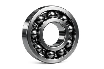 Ball bearing representing precision engineering, industry, and mechanical movement on a transparent background