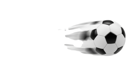A soccer ball in motion