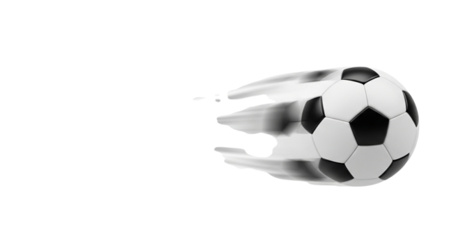 A soccer ball in motion