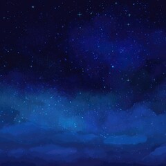 Deep blue starfield background with glowing stars and cosmic texture for space, astronomy and sci-fi design concepts