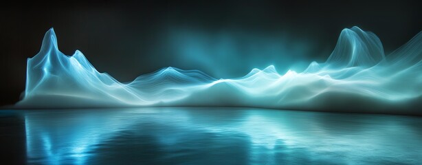 A mesmerizing abstract representation of flowing waves and tranquil water reflections.