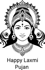 Indian goddess Lakshmi divine illustration
