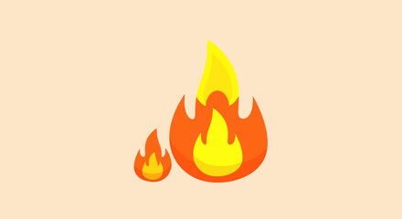 Two Flames - A Symbol of Heat and Energy.