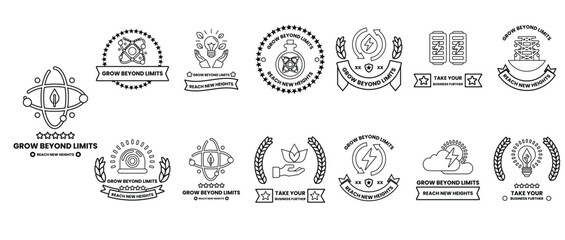 A collection of logos for a company called Growth Beyond Limits