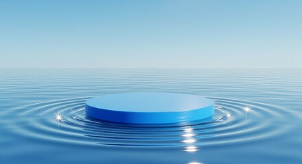 Showcase your brand on a platform of rippling water with sparkling reflections today
