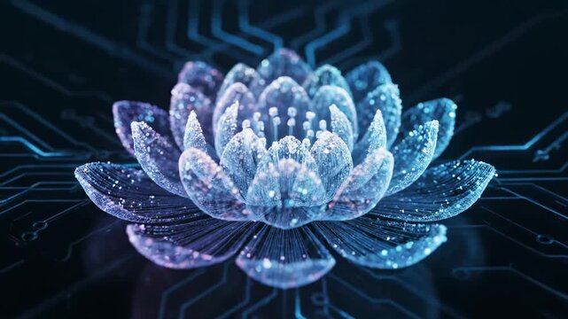 A glowing neural network surrounds a centralized core structure