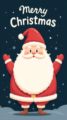 christmas card with santa claus