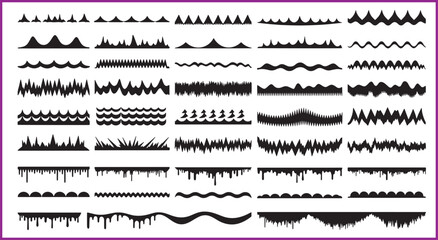 Obraz premium set of vintage frames with ribbons