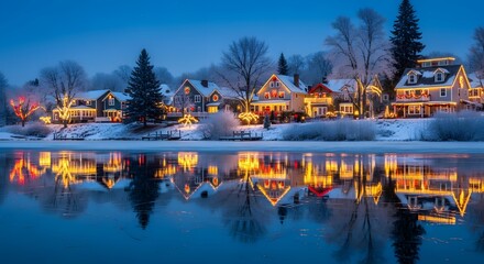 night view of the old town of gdansk poland