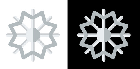 A crisp geometric snowflake icon with sharp vector lines and a modern winter style, delivered in clean EPS and AI formats.