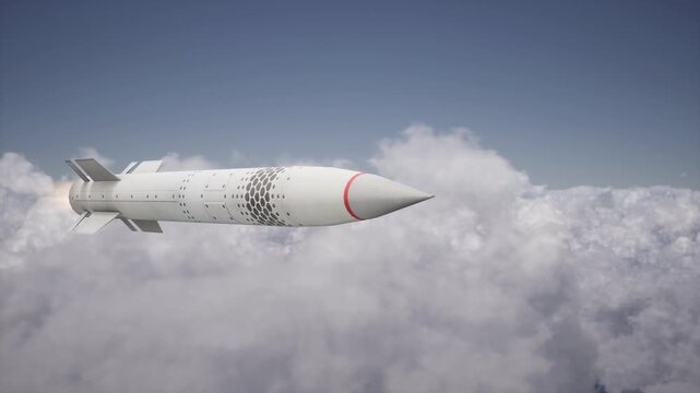 Missile MIM-104 In The Clouds