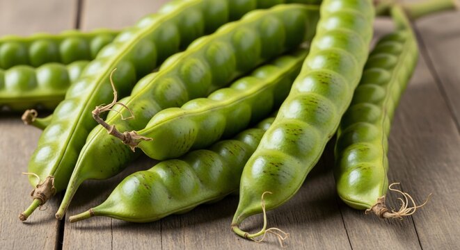 Cluster Beans Portrayed With Raw Authentic Details Showing Farm Fresh Quality and Rugged Natural Appearance