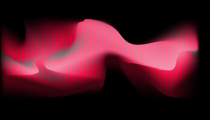 A mesmerizing abstract flow of vibrant red hues against a stark black backdrop, creating a dynamic and captivating visual experience for the viewer