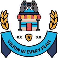 A black and white image of a video game controller