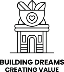 A building with a heart on it