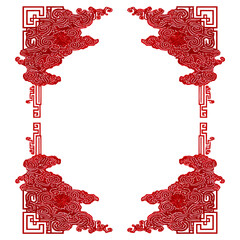 Chinese cloud and frame border design