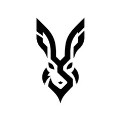 Rabbit graphic on white background