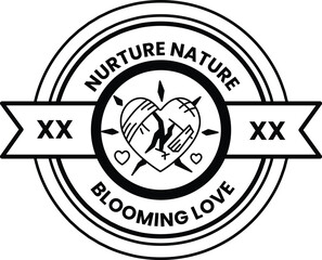 A black and white logo for Nurture Nature