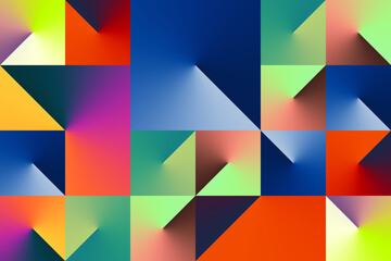 Gradient Isometric Abstract Pattern Background